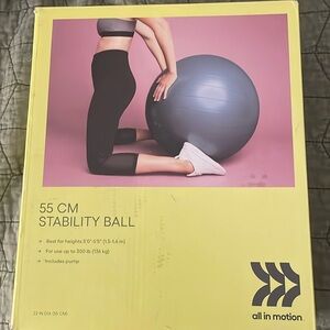 NWT All-in-Motion 55cm Stability Yoga Ball in Glacier Blue